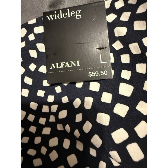 NWT Alfani Elements Wide Leg Pull On Pants Size L Contour Square - Picture 3 of 7